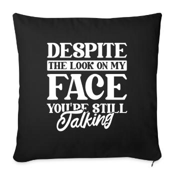 Black humor rude - Sofa pillowcase 17,3'' x 17,3'' (45 x 45 cm) - black - Front