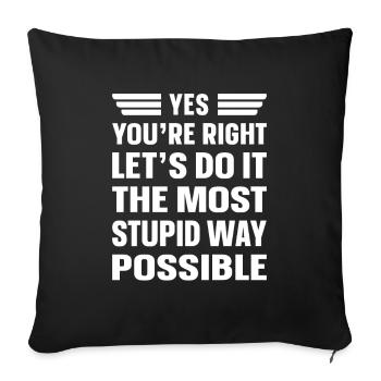 Black Humor Funny - Sofa pillowcase 17,3'' x 17,3'' (45 x 45 cm) - black - Front