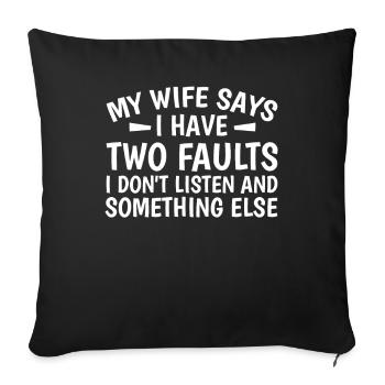 Black humor Funny - Sofa pillowcase 17,3'' x 17,3'' (45 x 45 cm) - black - Front