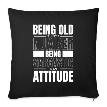 Black Humor Funny - Sofa pillowcase 17,3'' x 17,3'' (45 x 45 cm) - black - Front
