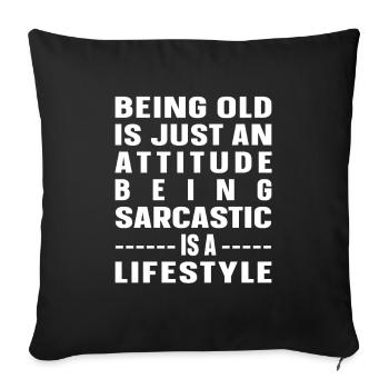 Black humor Funny - Sofa pillowcase 17,3'' x 17,3'' (45 x 45 cm) - black - Front