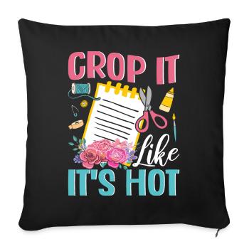 Scrapbooking Scrapbooker - Housse de coussin décorative 45 x 45 cm - noir - Devant
