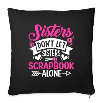 Scrapbooking Scrapbooker - Housse de coussin décorative 45 x 45 cm - noir - Devant