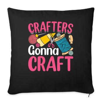 Scrapbooking Scrapbooker - Housse de coussin décorative 45 x 45 cm - noir - Devant