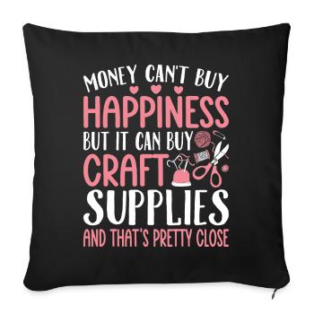 Crafting Crafter - Sofa pillowcase 17,3'' x 17,3'' (45 x 45 cm) - black - Front