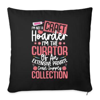 Crafting Crafter - Sofa pillowcase 17,3'' x 17,3'' (45 x 45 cm) - black - Front