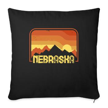 Nebraska - Sofakissenbezug 45 x 45 cm - Schwarz - Vorne