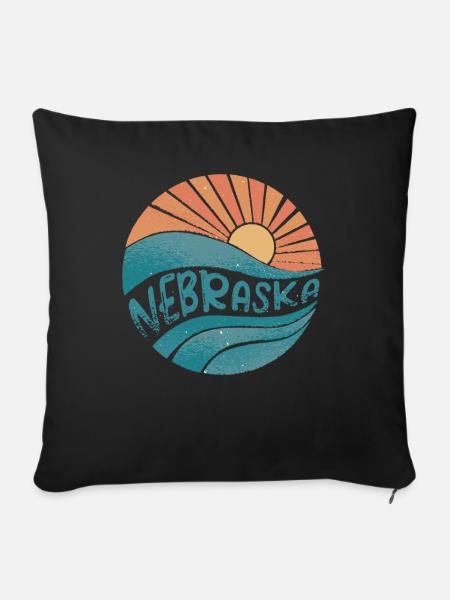 Nebraska - Sofakissenbezug 45 x 45 cm - Schwarz