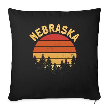 Nebraska - Housse de coussin décorative 45 x 45 cm - noir - Devant