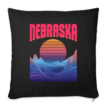 Nebraska - Sofakissenbezug 45 x 45 cm - Schwarz - Vorne
