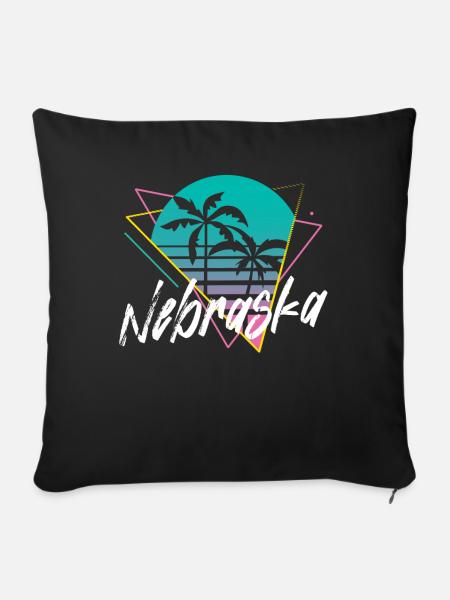 Nebraska - Sofakissenbezug 45 x 45 cm - Schwarz