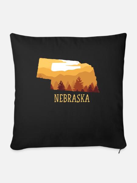 Nebraska - Sofakissenbezug 45 x 45 cm - Schwarz