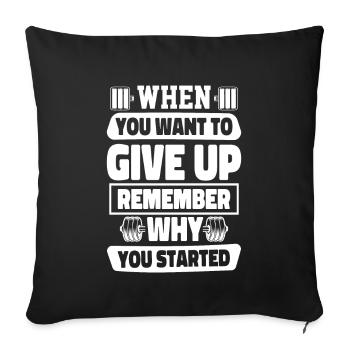 Musculation Fitness Bodybuilder Dumbbell - Housse de coussin décorative 45 x 45 cm - noir - Devant