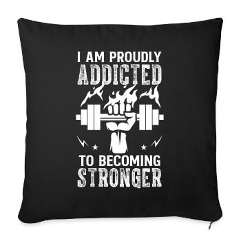 Gym Bodybuilder Dumbbell Fitness Weight Training - Housse de coussin décorative 45 x 45 cm - noir - Devant