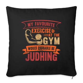 Fitness Training Kraftsport Bodybuilder Muskeln - Sofakissenbezug 45 x 45 cm - Schwarz - Vorne