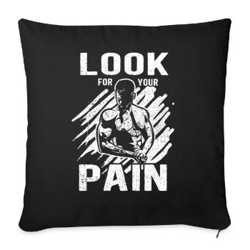 Dumbbell Training Musculation Musculation Musculistes - Housse de coussin décorative 45 x 45 cm - noir - Devant