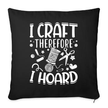 Crafting Crafter - Sofa pillowcase 17,3'' x 17,3'' (45 x 45 cm) - black - Front