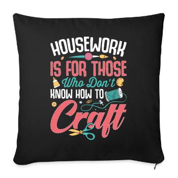 Crafting Crafter - Sofa pillowcase 17,3'' x 17,3'' (45 x 45 cm) - black - Front