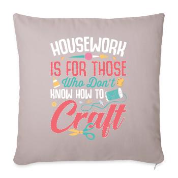 Crafting Crafter - Sofa pillowcase 17,3'' x 17,3'' (45 x 45 cm) - light taupe - Front