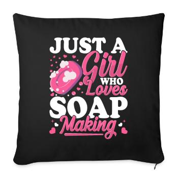Soap manufacturer Soapologist - Sofa pillowcase 17,3'' x 17,3'' (45 x 45 cm) - black - Front
