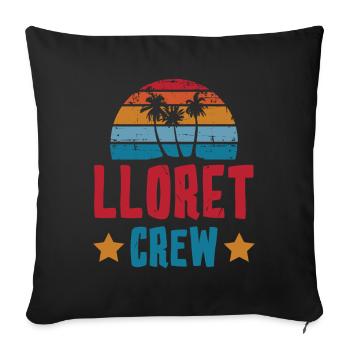 Lloret De Mar Crew - Sofa pillowcase 17,3'' x 17,3'' (45 x 45 cm) - black - Front
