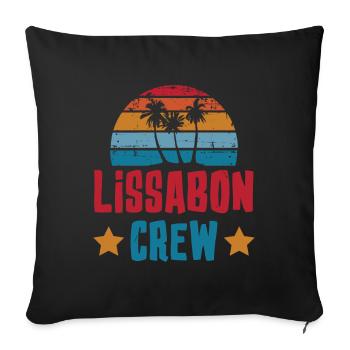 Lisbon Crew - Sofa pillowcase 17,3'' x 17,3'' (45 x 45 cm) - black - Front