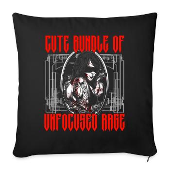 Funny Gothic Goth - Sofa pillowcase 17,3'' x 17,3'' (45 x 45 cm) - black - Front
