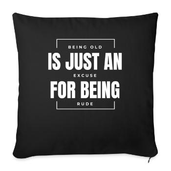 Black humor rude - Sofa pillowcase 17,3'' x 17,3'' (45 x 45 cm) - black - Front