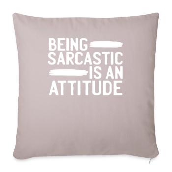 Black humor attitude - Sofa pillowcase 17,3'' x 17,3'' (45 x 45 cm) - light taupe - Front