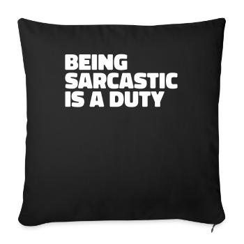 Black humor sarcasm - Sofa pillowcase 17,3'' x 17,3'' (45 x 45 cm) - black - Front