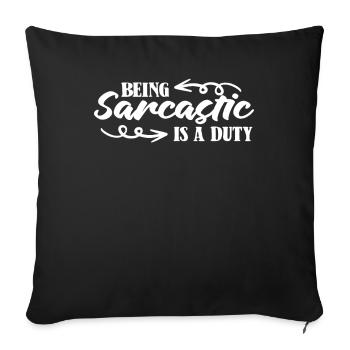 Black humor sarcasm - Sofa pillowcase 17,3'' x 17,3'' (45 x 45 cm) - black - Front