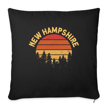 New Hampshire - Sofa pillowcase 17,3'' x 17,3'' (45 x 45 cm) - black - Front