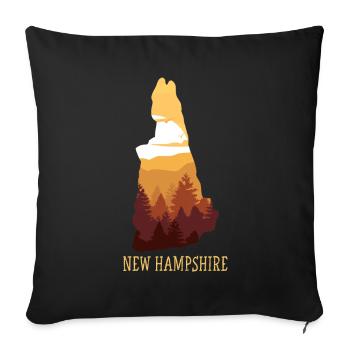 New Hampshire - Housse de coussin décorative 45 x 45 cm - noir - Devant