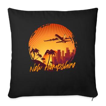 New Hampshire - Sofa pillowcase 17,3'' x 17,3'' (45 x 45 cm) - black - Front