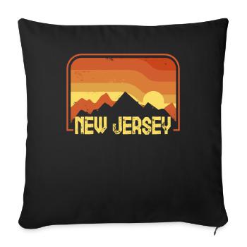 New Jersey - Sofa pillowcase 17,3'' x 17,3'' (45 x 45 cm) - black - Front