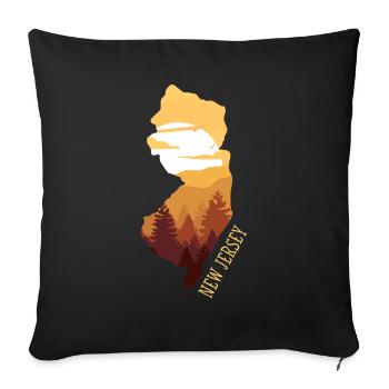 New Jersey - Sofa pillowcase 17,3'' x 17,3'' (45 x 45 cm) - black - Front