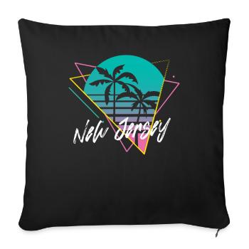 New Jersey - Sofa pillowcase 17,3'' x 17,3'' (45 x 45 cm) - black - Front