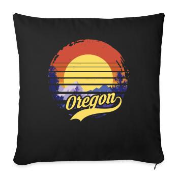 Oregon - Sofa pillowcase 17,3'' x 17,3'' (45 x 45 cm) - black - Front