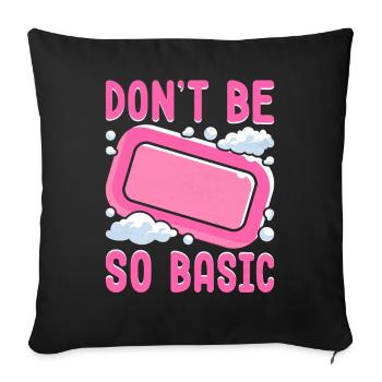 Fabrication de savon, savonnier, savonologue - Housse de coussin décorative 45 x 45 cm - noir - Devant