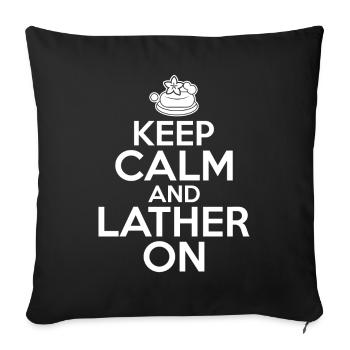 Fabrication de savon, savonnier, savonologue - Housse de coussin décorative 45 x 45 cm - noir - Devant