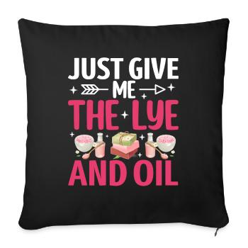 Soap Making, Soap Maker, Soapologist - Sofa pillowcase 17,3'' x 17,3'' (45 x 45 cm) - black - Front