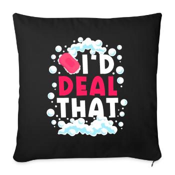 Fabrication de savon, savonnier, savonologue - Housse de coussin décorative 45 x 45 cm - noir - Devant