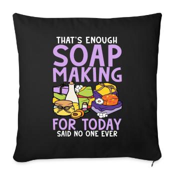 Soap manufacturer Soapologist - Sofa pillowcase 17,3'' x 17,3'' (45 x 45 cm) - black - Front