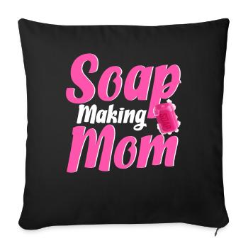 Soap manufacturer Soapologist - Sofa pillowcase 17,3'' x 17,3'' (45 x 45 cm) - black - Front