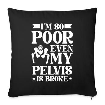 Black humor sarcasm - Sofa pillowcase 17,3'' x 17,3'' (45 x 45 cm) - black - Front