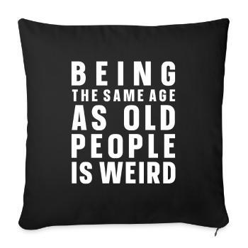 black humor - Sofa pillowcase 17,3'' x 17,3'' (45 x 45 cm) - black - Front