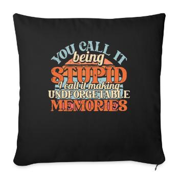 Black humor - Sofa pillowcase 17,3'' x 17,3'' (45 x 45 cm) - black - Front