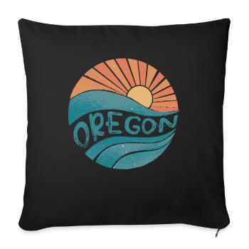 Oregon - Sofa pillowcase 17,3'' x 17,3'' (45 x 45 cm) - black - Front