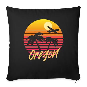 Oregon - Sofa pillowcase 17,3'' x 17,3'' (45 x 45 cm) - black - Front