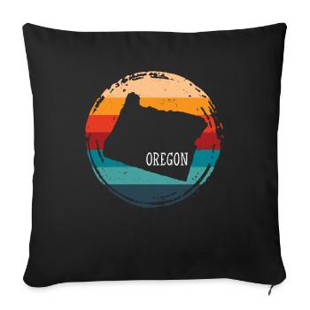 Oregon - Sofa pillowcase 17,3'' x 17,3'' (45 x 45 cm) - black - Front